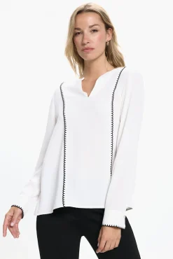Camisa manga larga con calados