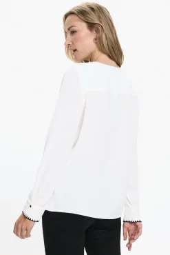 Camisa manga larga con calados