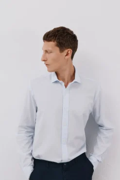 Camisa microcuadro algodón