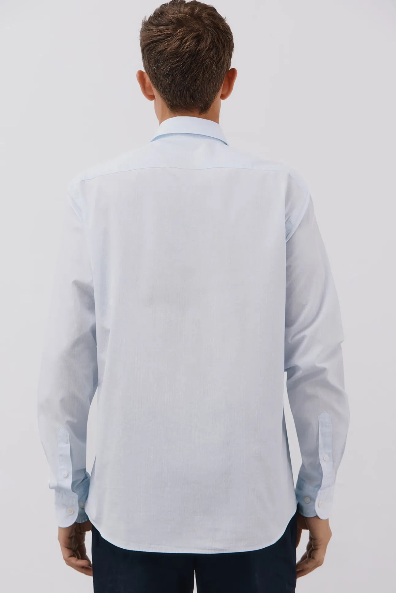 Camisa microcuadro algodón