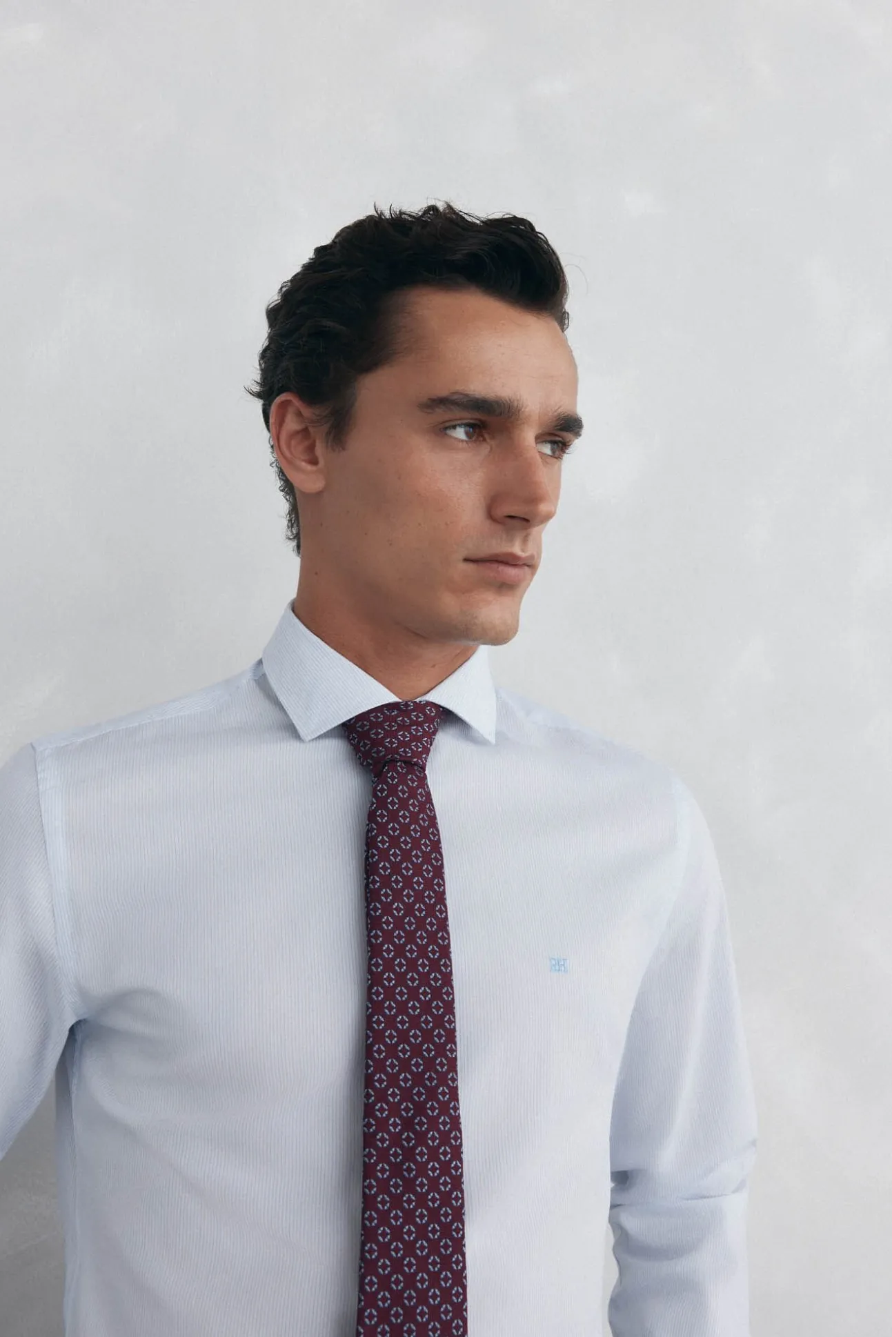 Camisa microraya fácil plancha + anti olor slim fit