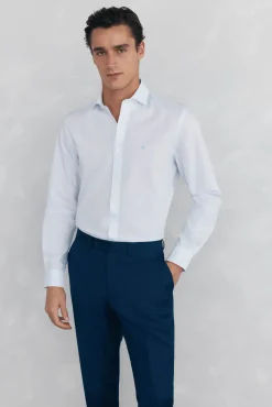 Camisa microraya fácil plancha + anti olor slim fit