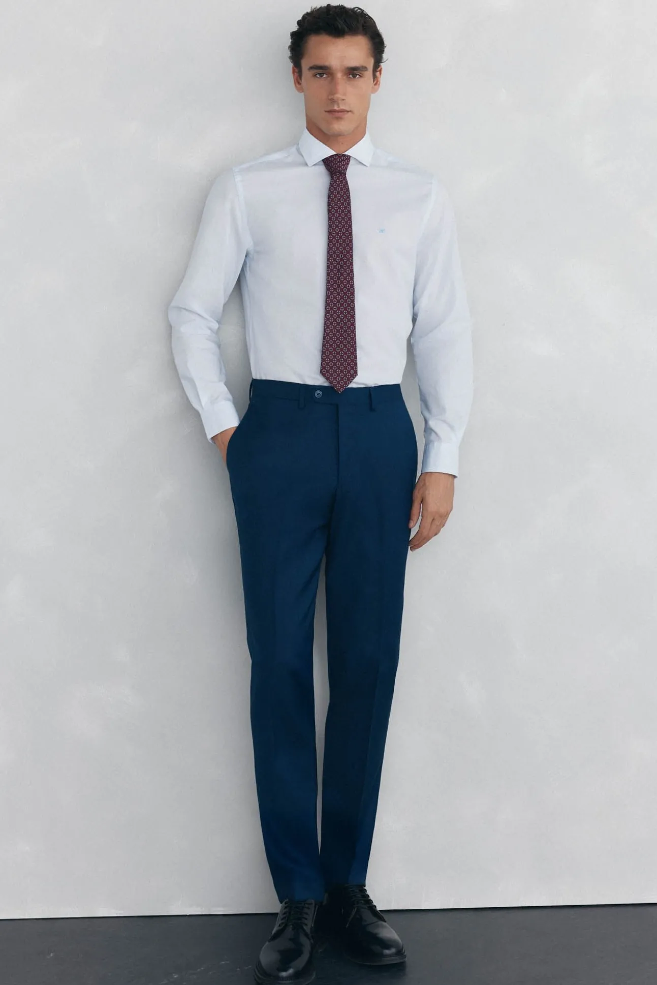 Camisa microraya fácil plancha + anti olor slim fit