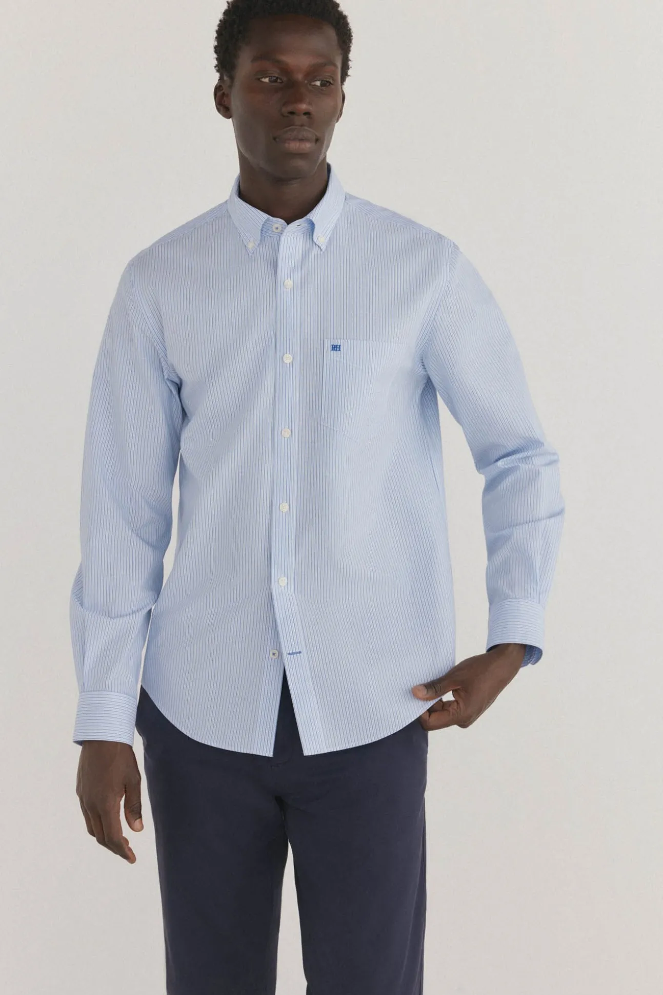 Camisa non iron + antimanchas rayas