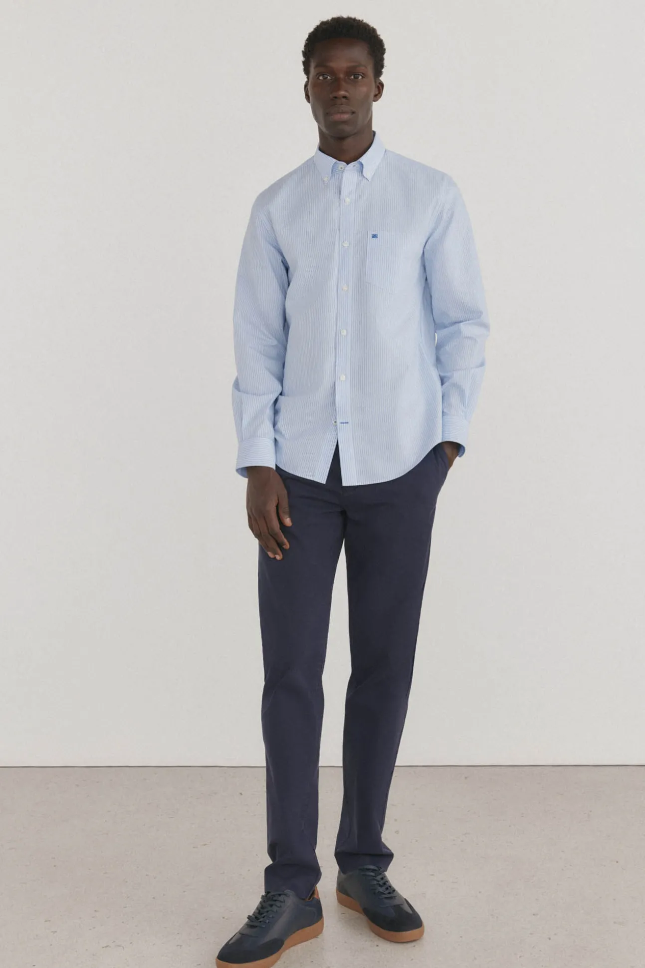 Camisa non iron + antimanchas rayas