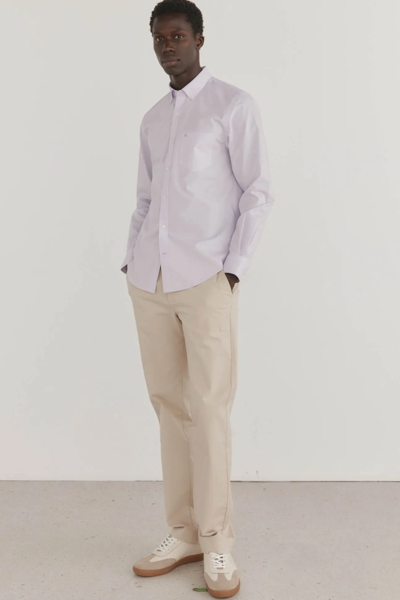 Camisa non iron + antimanchas lisa