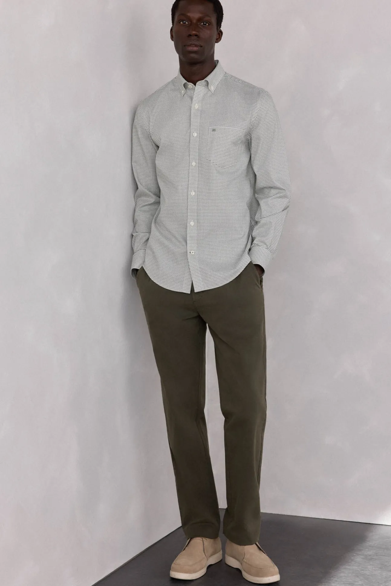 Camisa non iron oxford cuadros