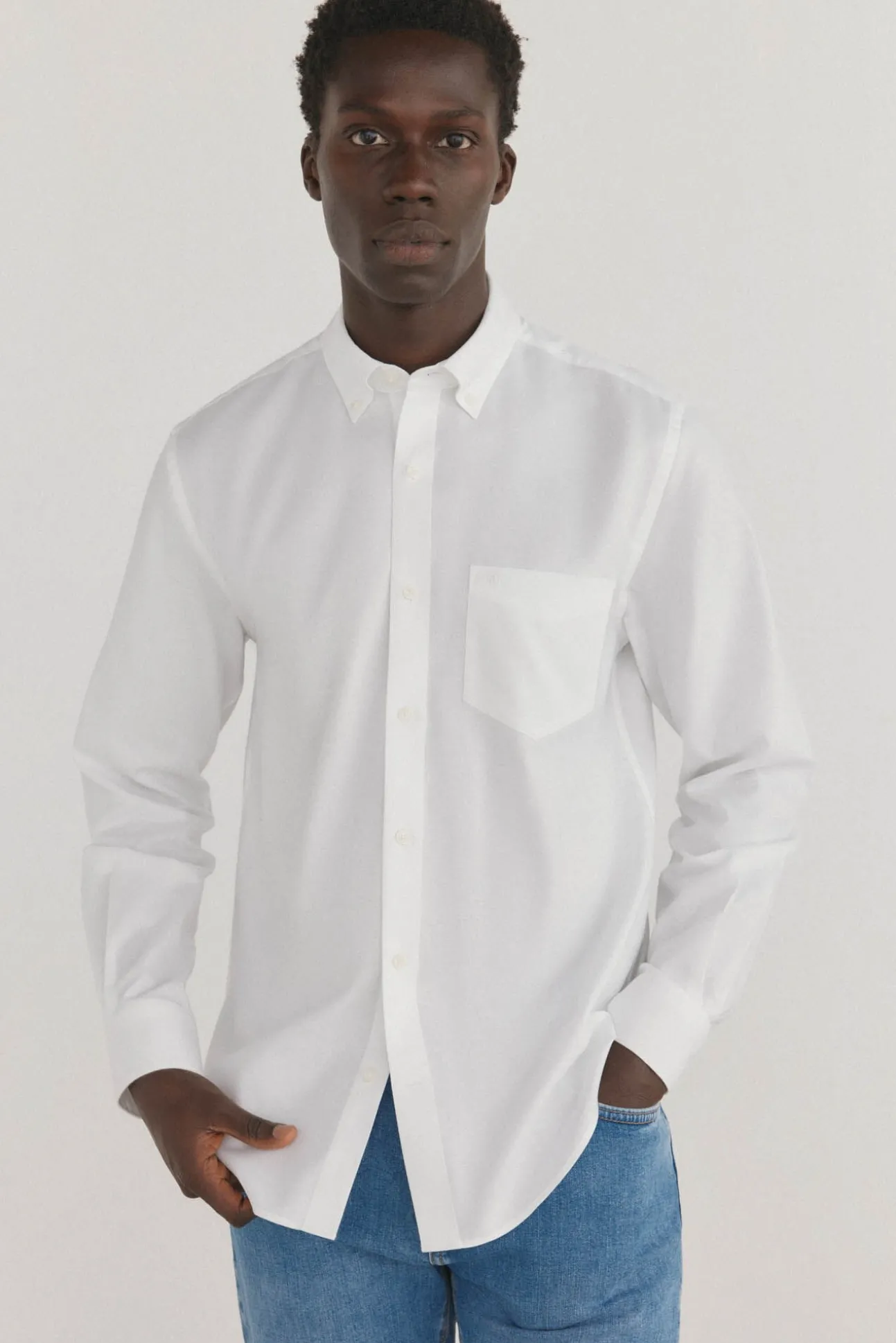 Camisa non iron oxford liso