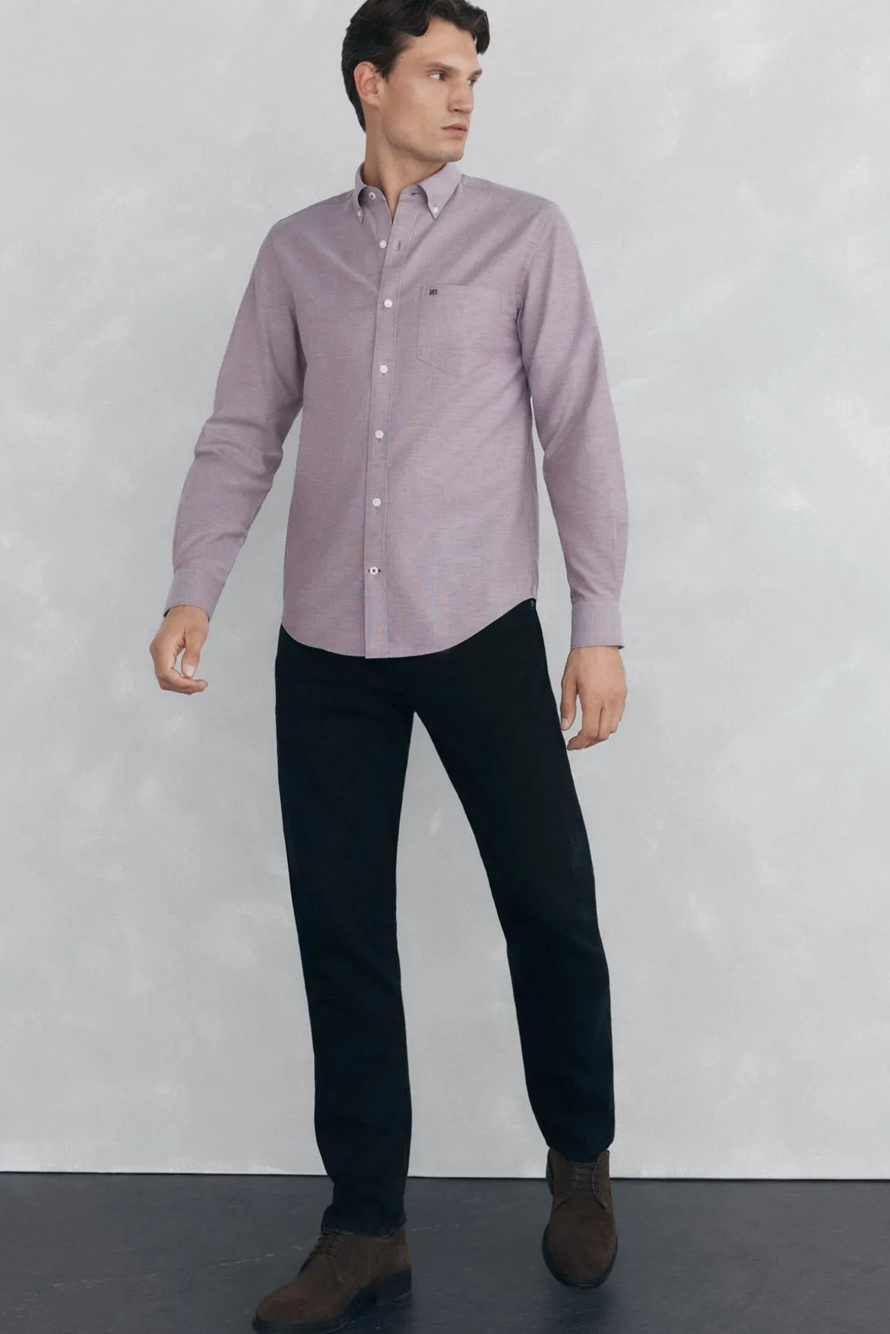 Camisa non iron oxford liso