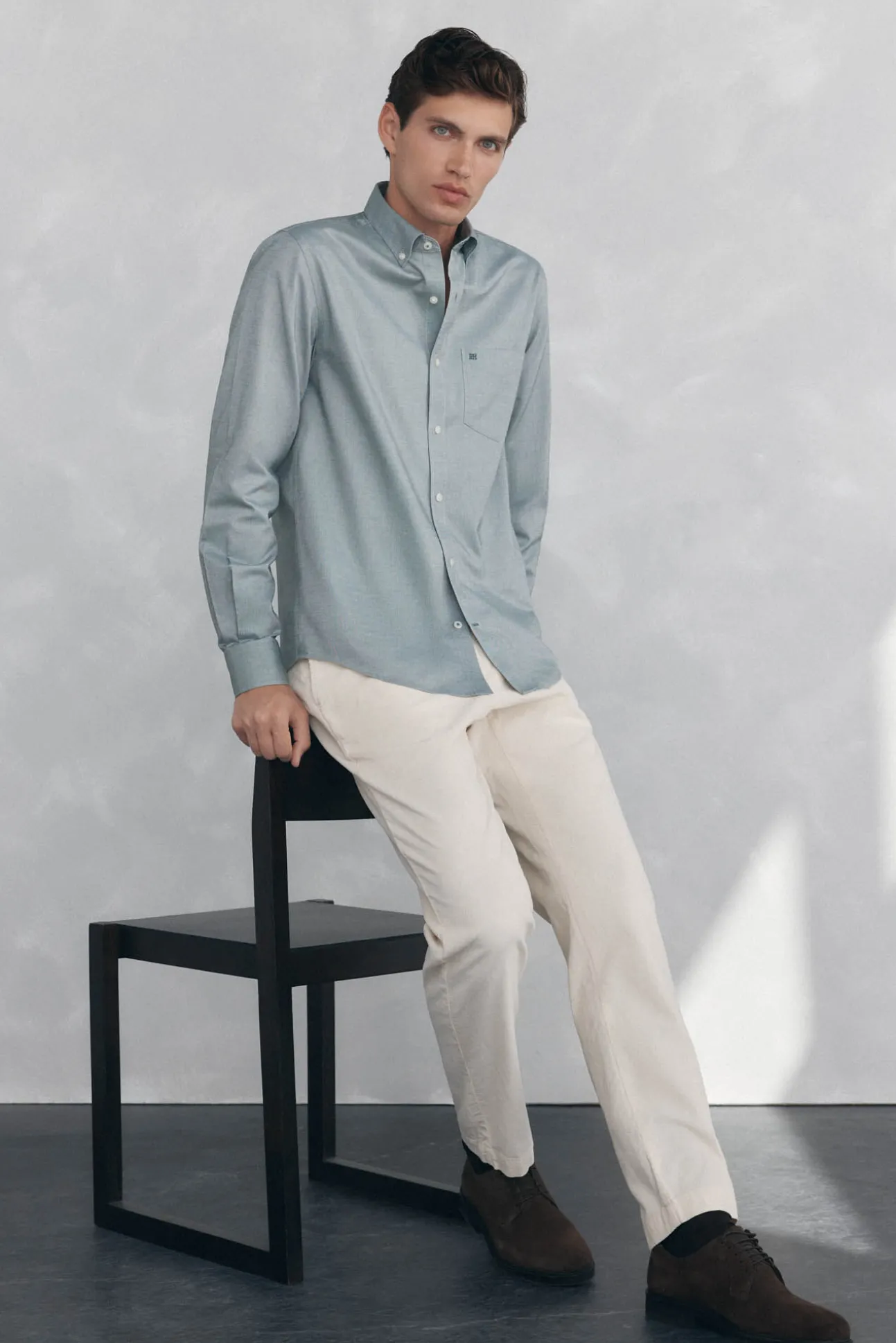 Camisa non iron oxford liso