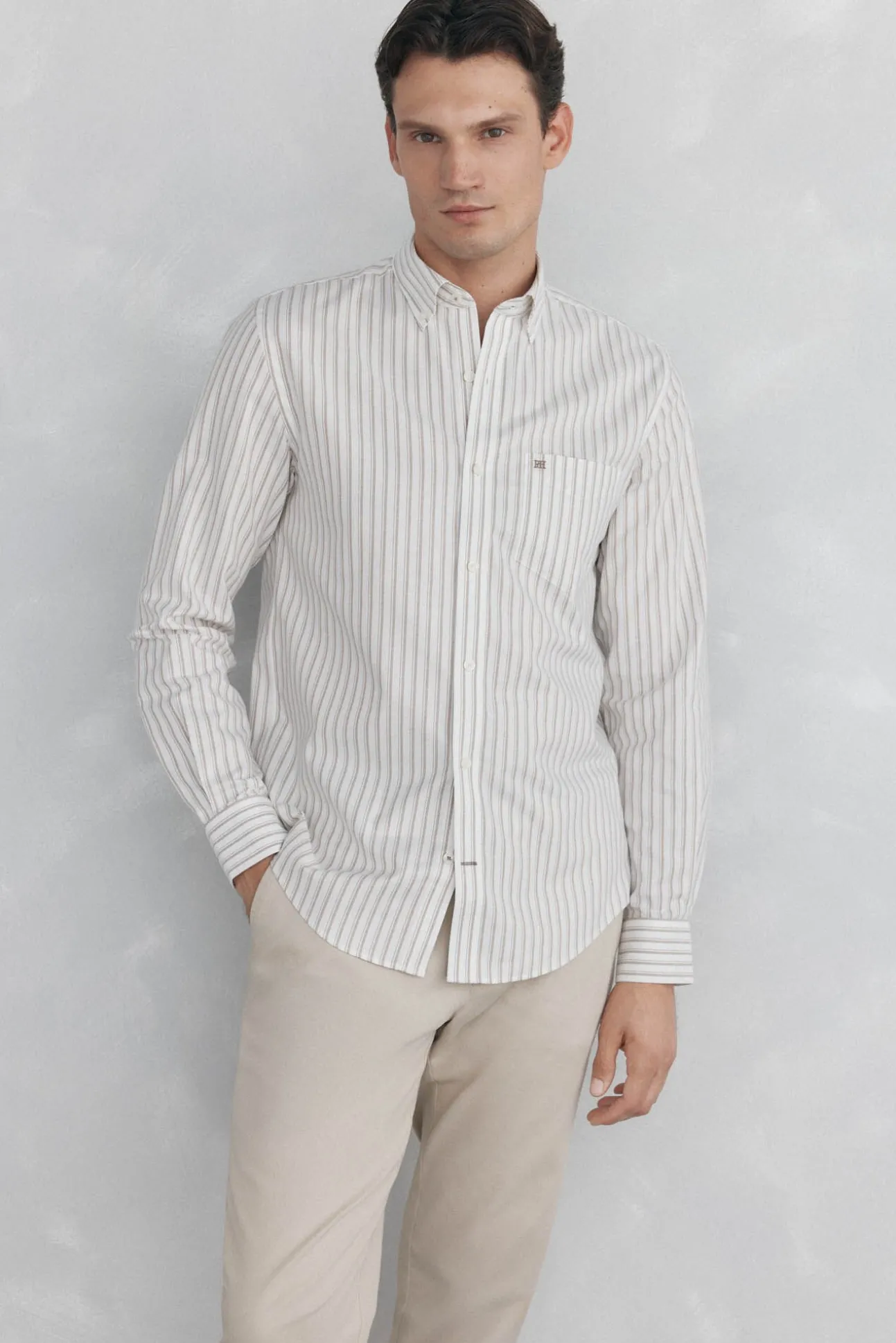 Camisa non iron oxford rayas