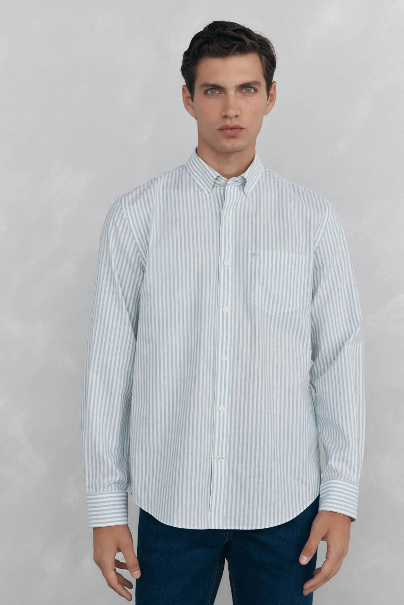 Camisa non iron oxford rayas