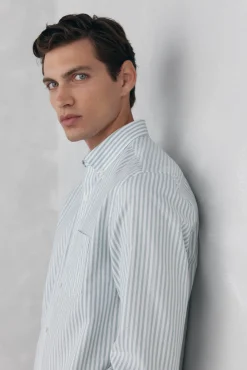 Camisa non iron oxford rayas