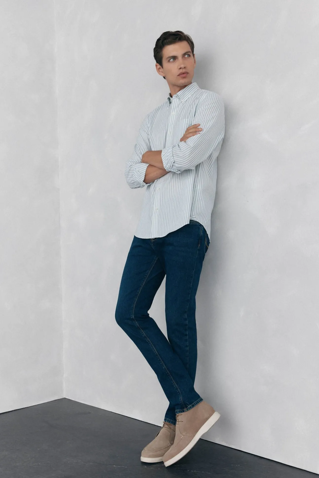 Camisa non iron oxford rayas