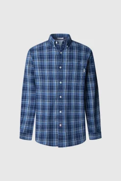 Camisa Popelín Cuadros Fit Regular