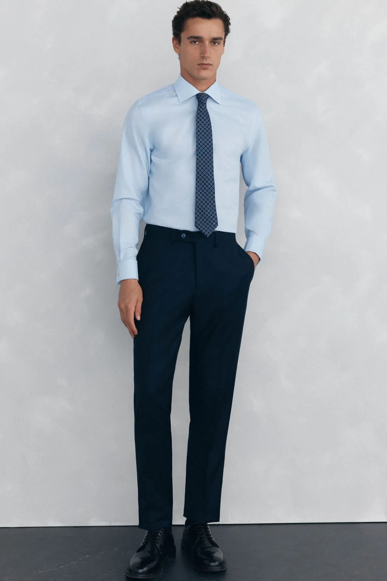 Camisa puño gemelos non iron + antimanchas