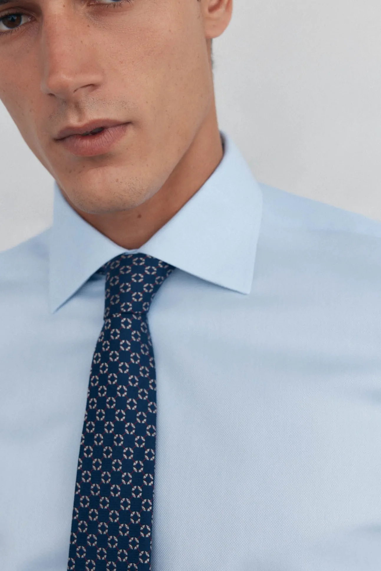 Camisa puño gemelos non iron + antimanchas