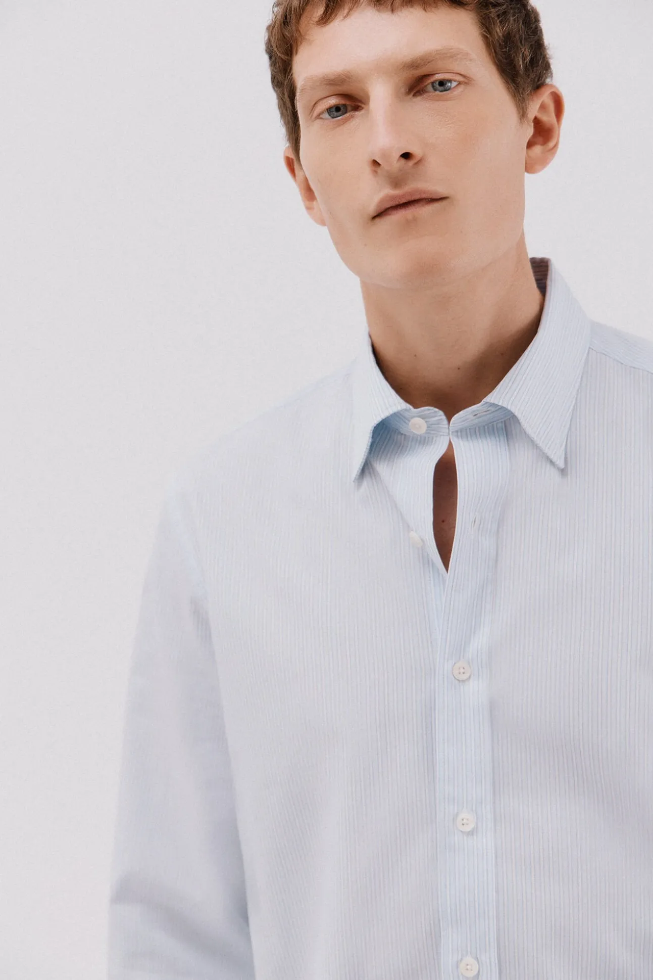 Camisa rayas algodón tencel