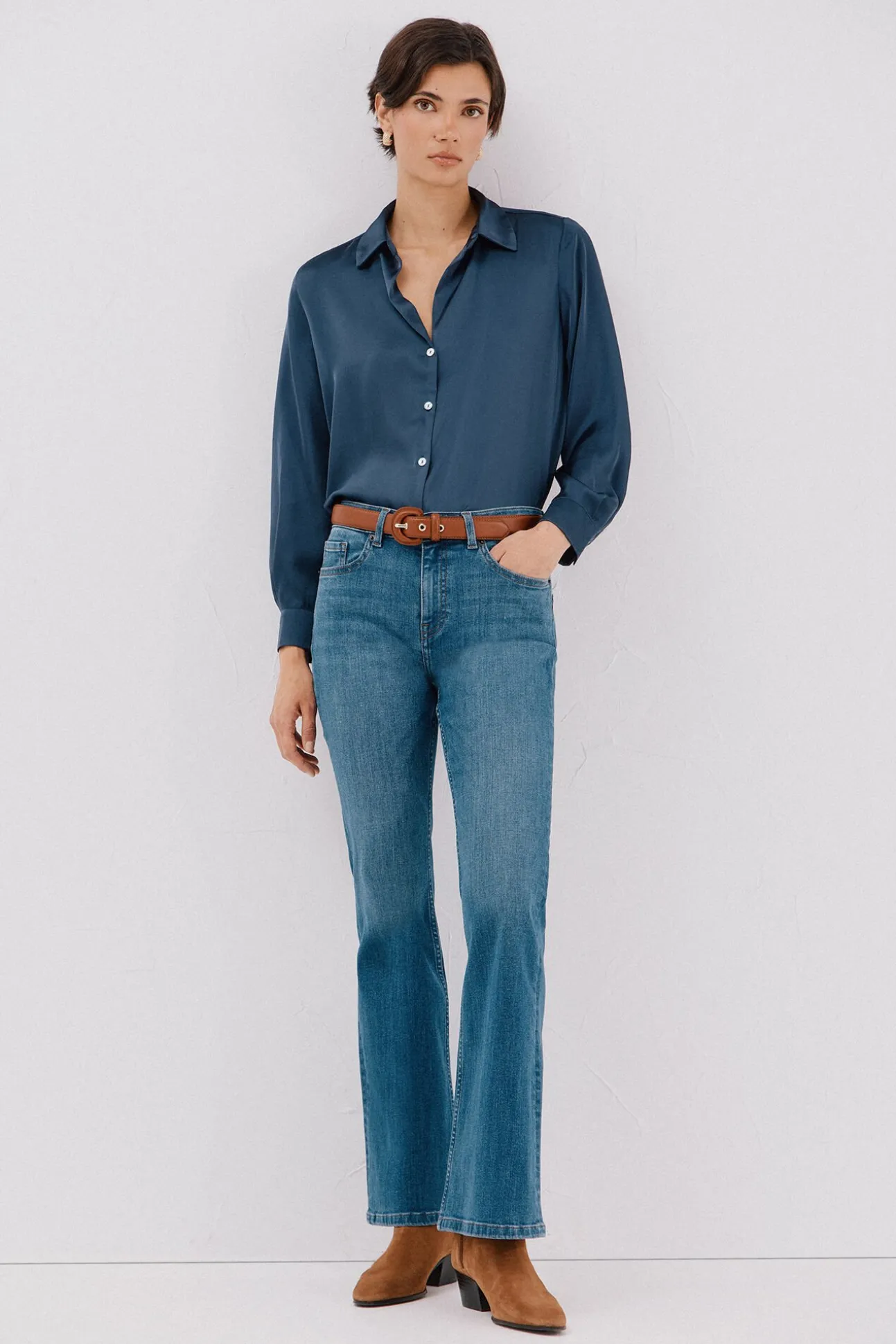 Camisa satinada