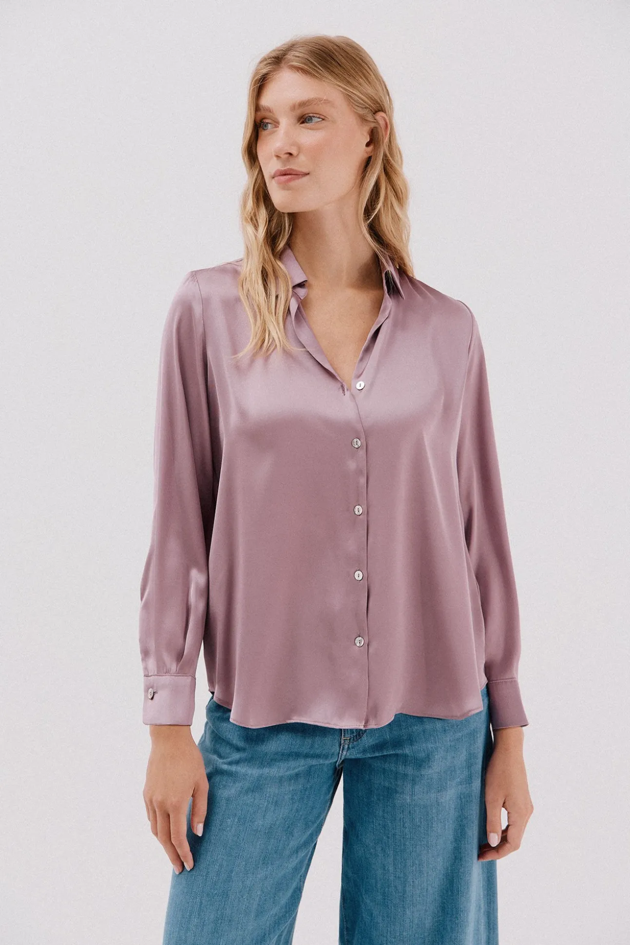 Camisa satinada