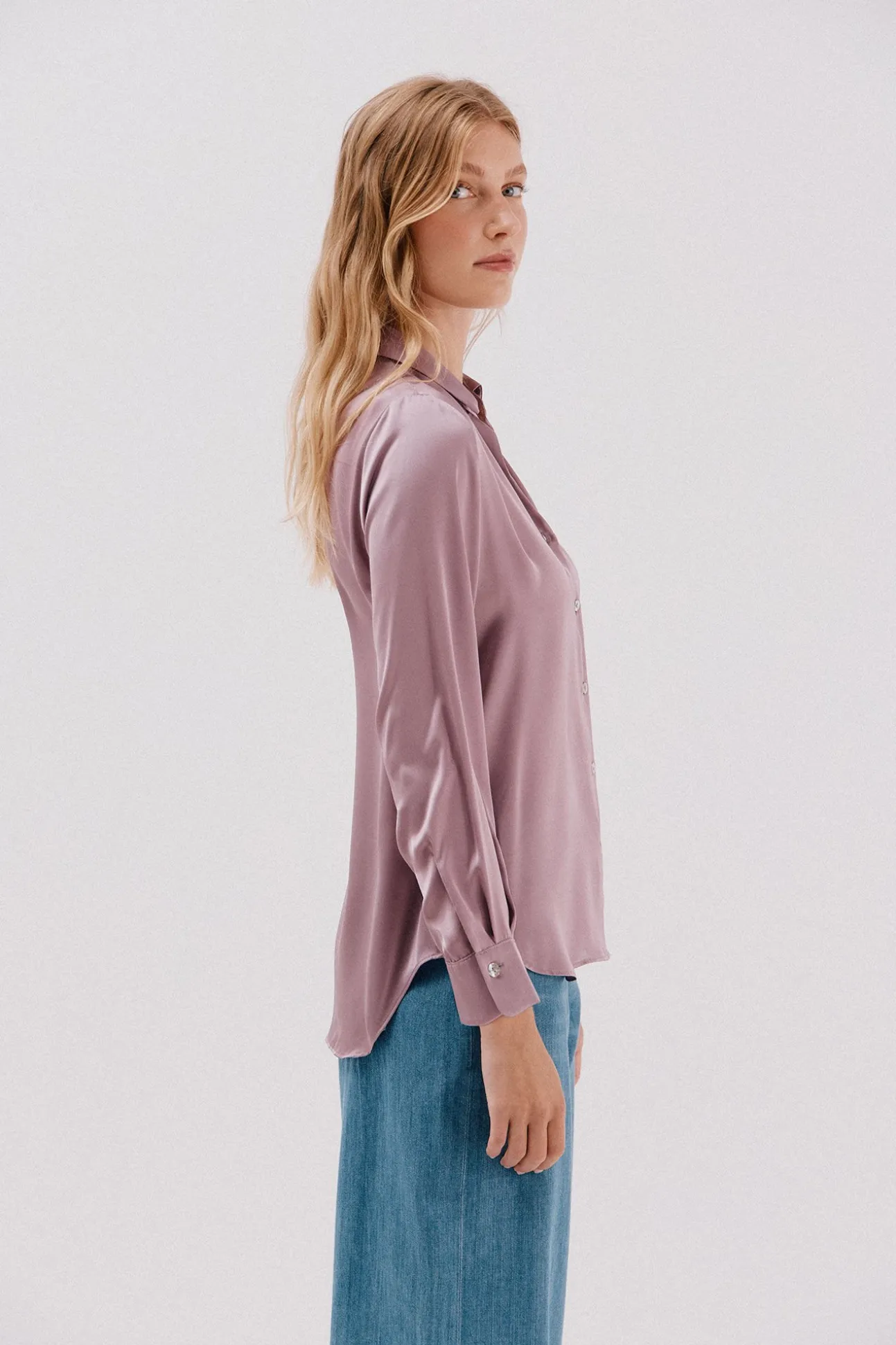 Camisa satinada