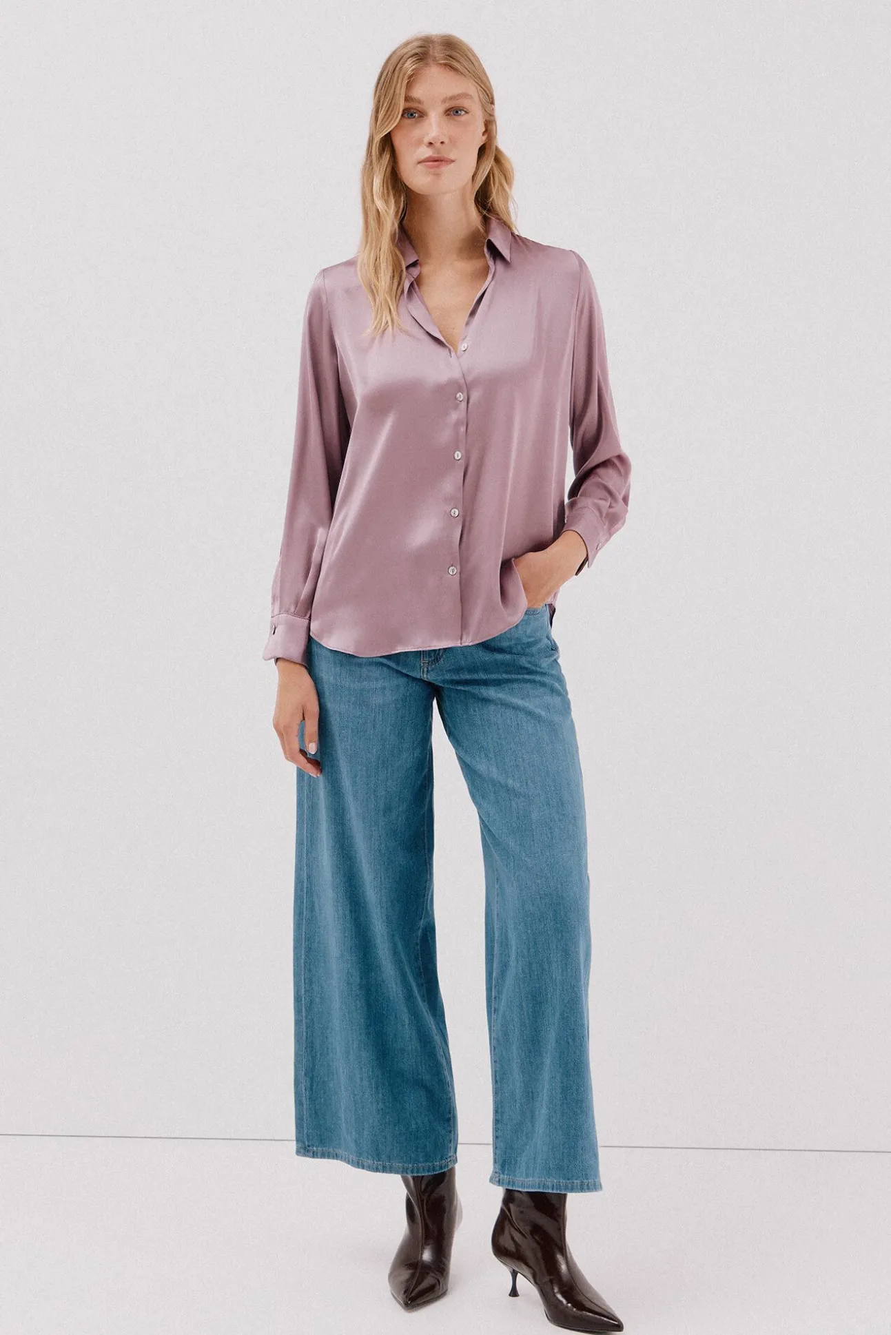 Camisa satinada
