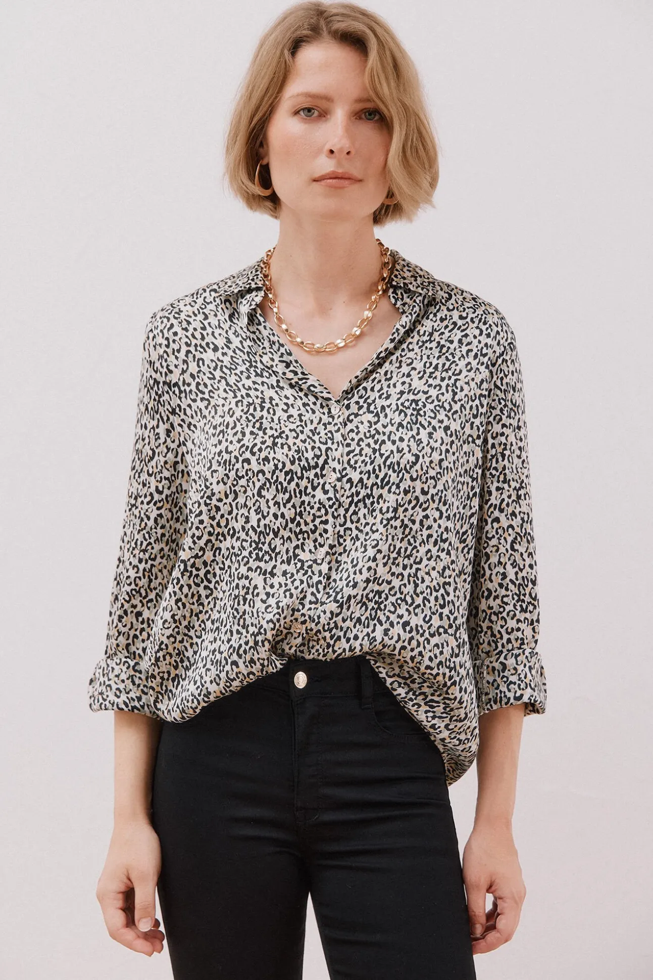 Camisa satinada
