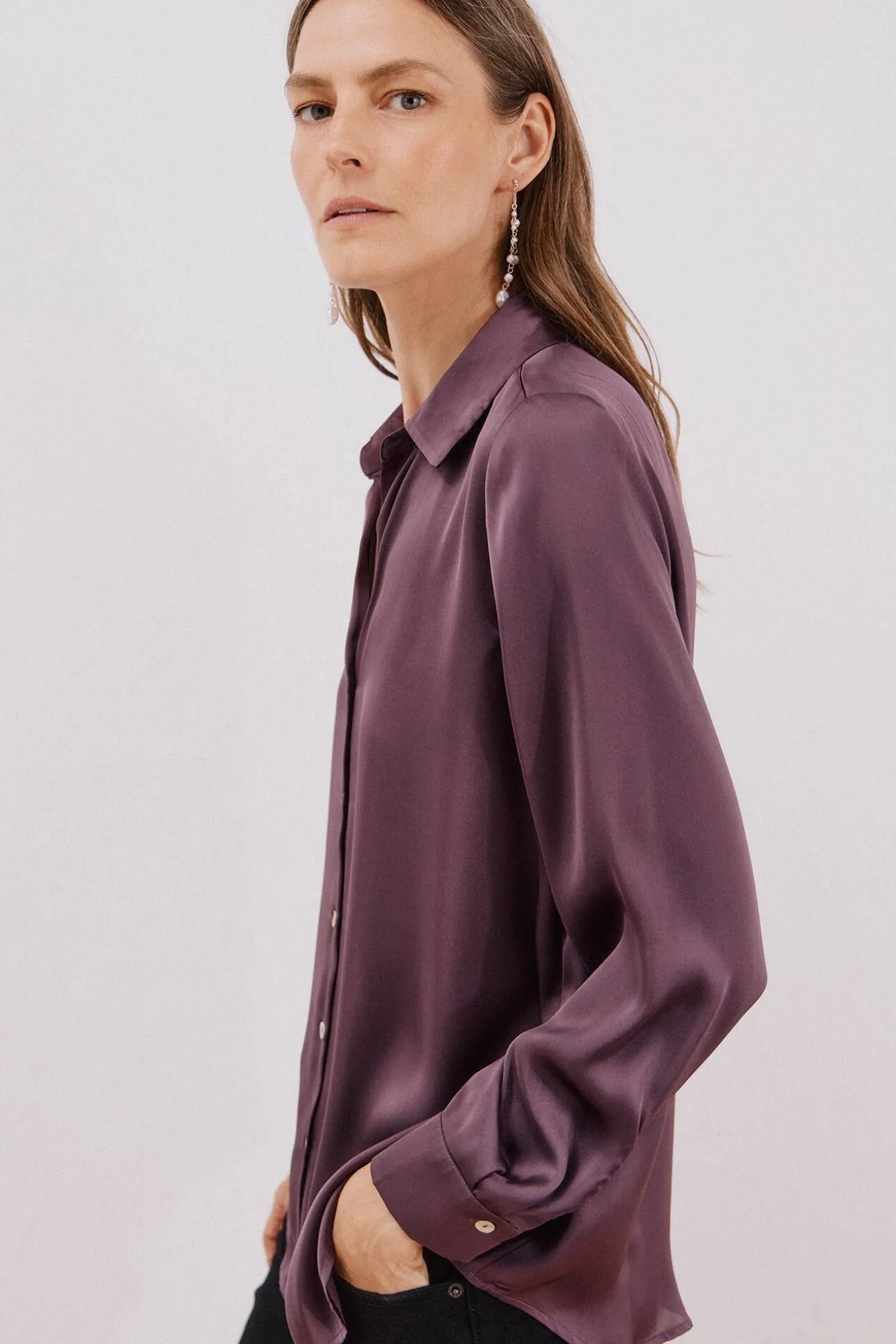 Camisa satinada