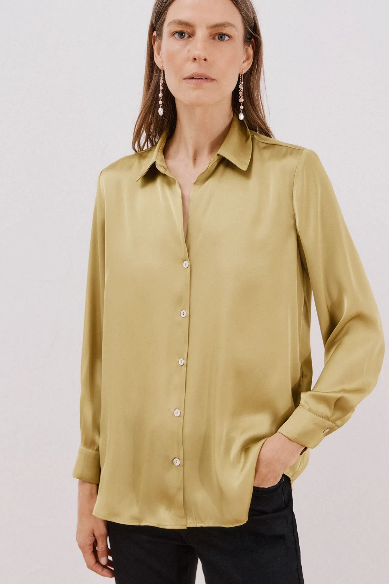 Camisa satinada