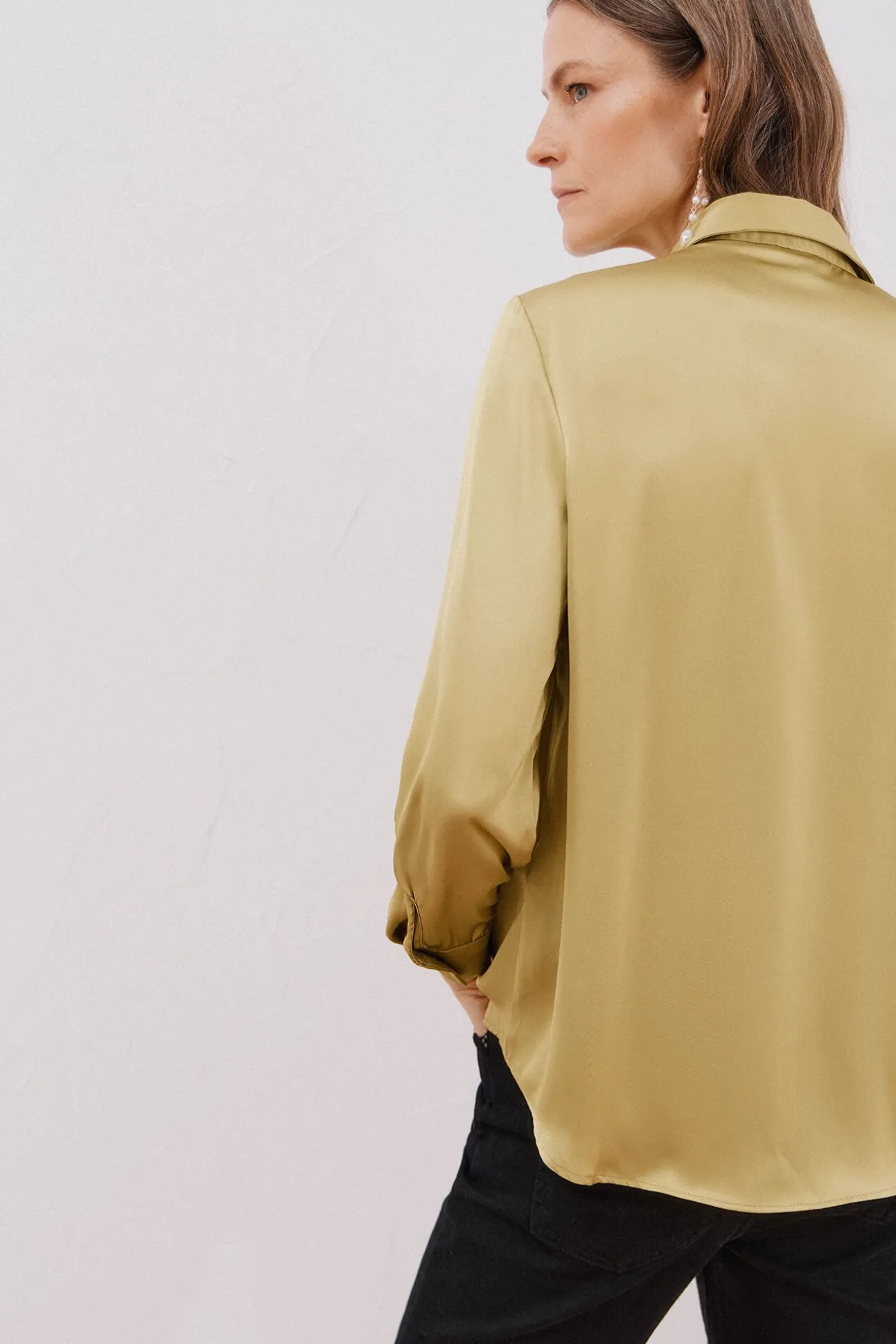 Camisa satinada