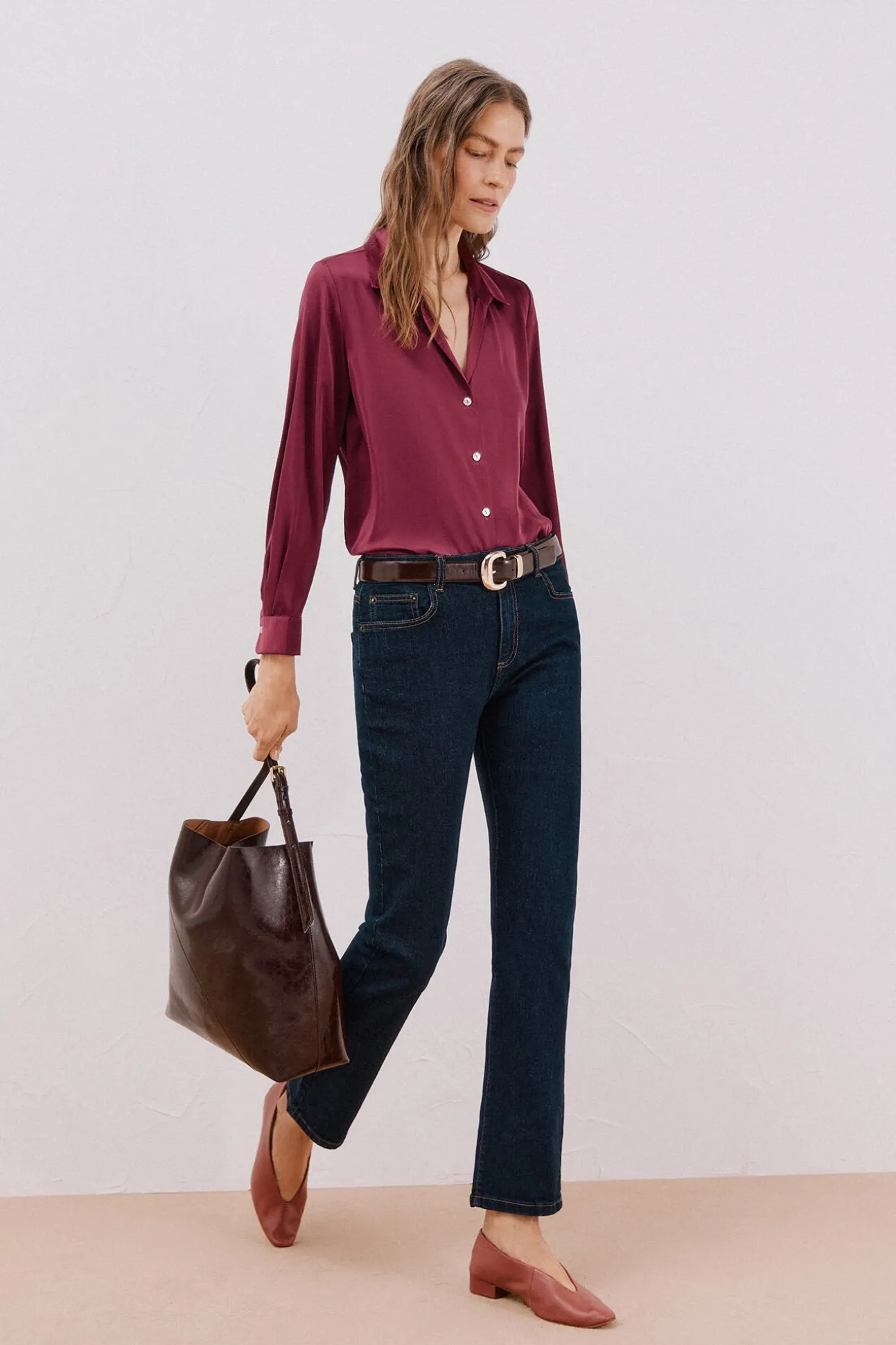 Camisa satinada