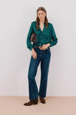 Camisa satinada