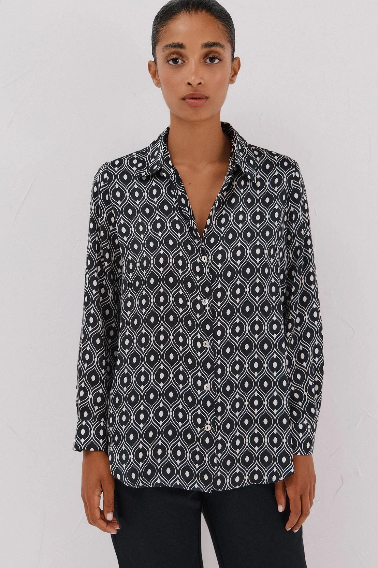 Camisa satinada