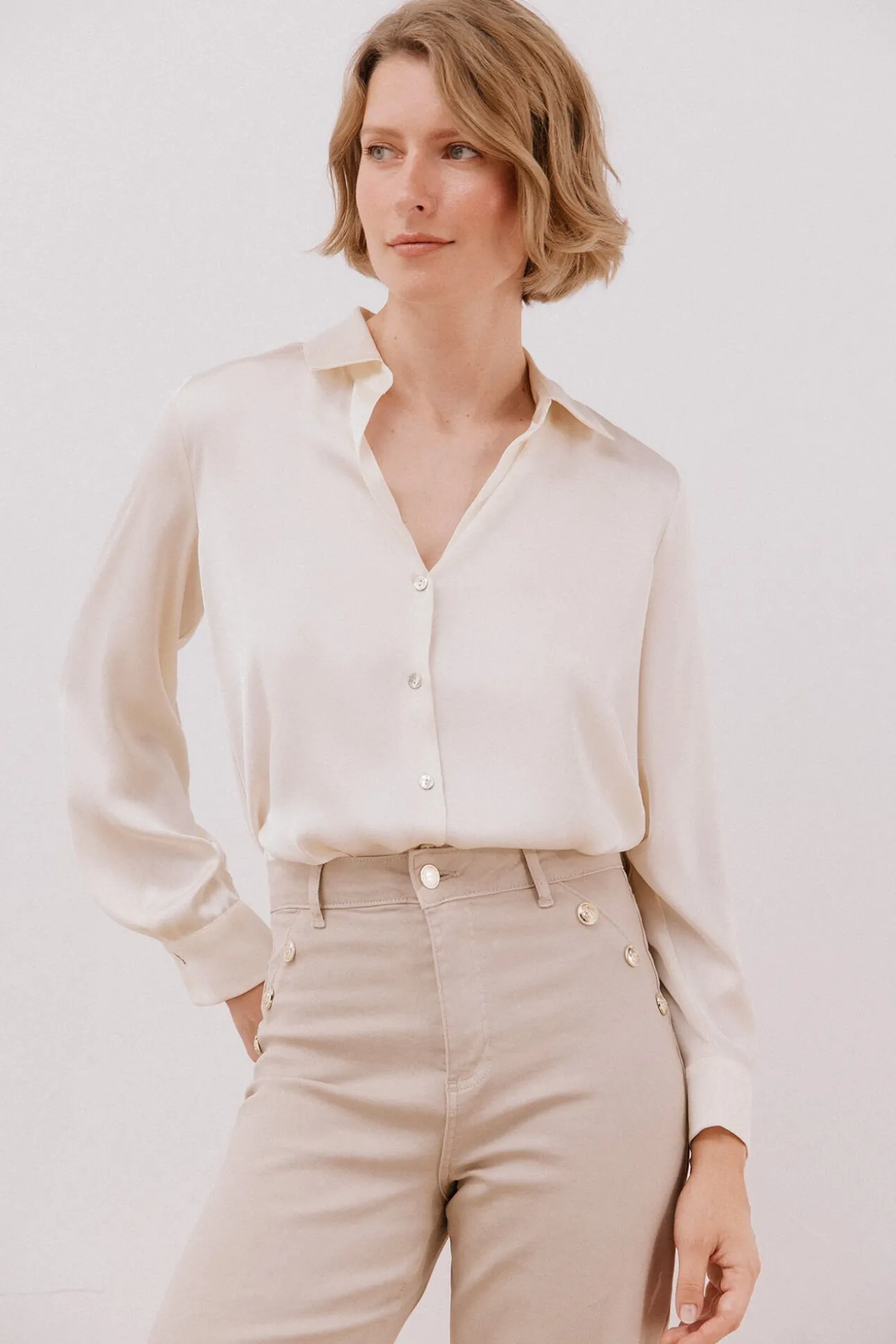 Camisa satinada