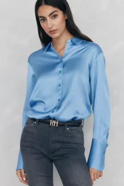 Camisa satén lisa