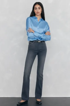 Camisa satén lisa