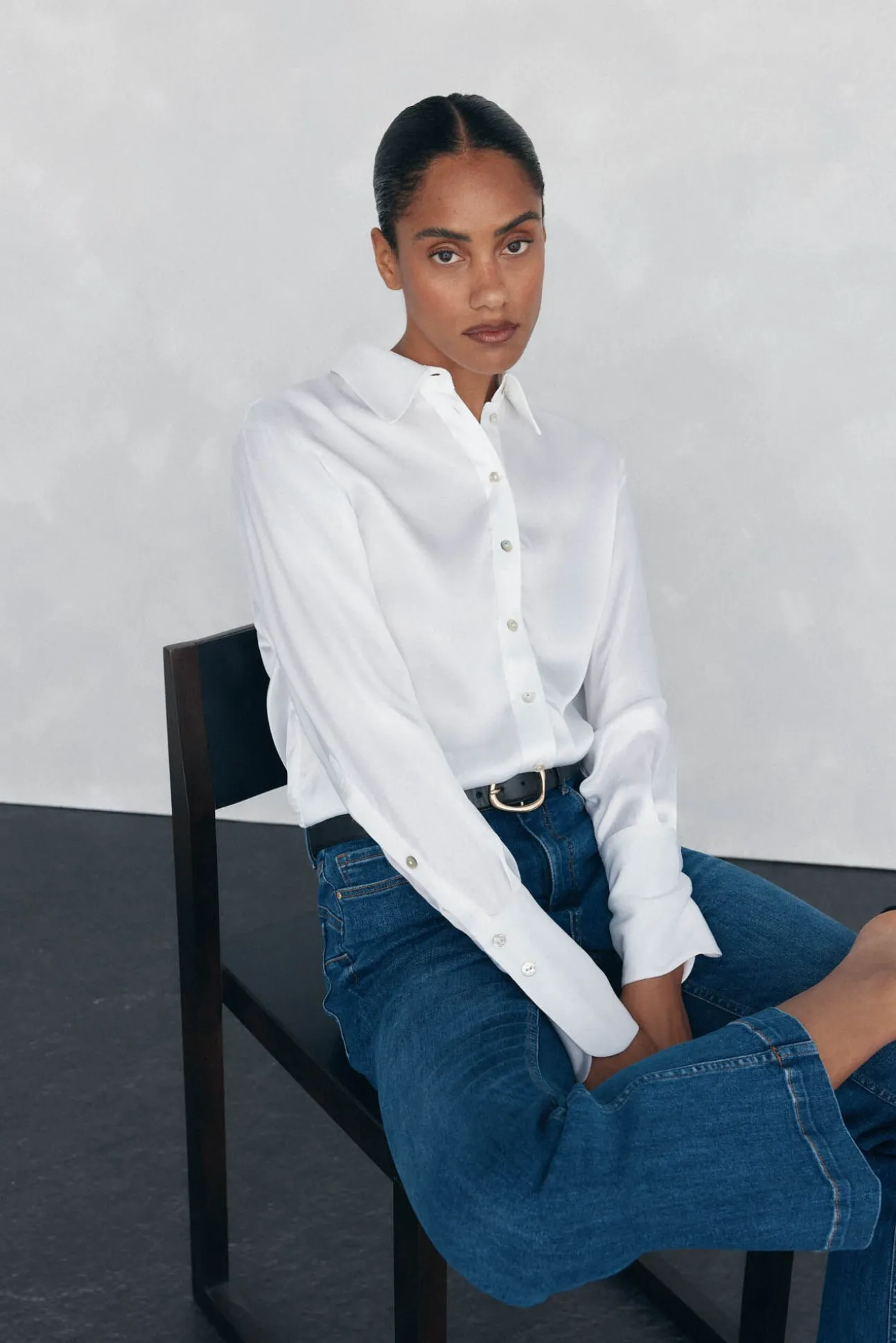 Camisa satén oversize