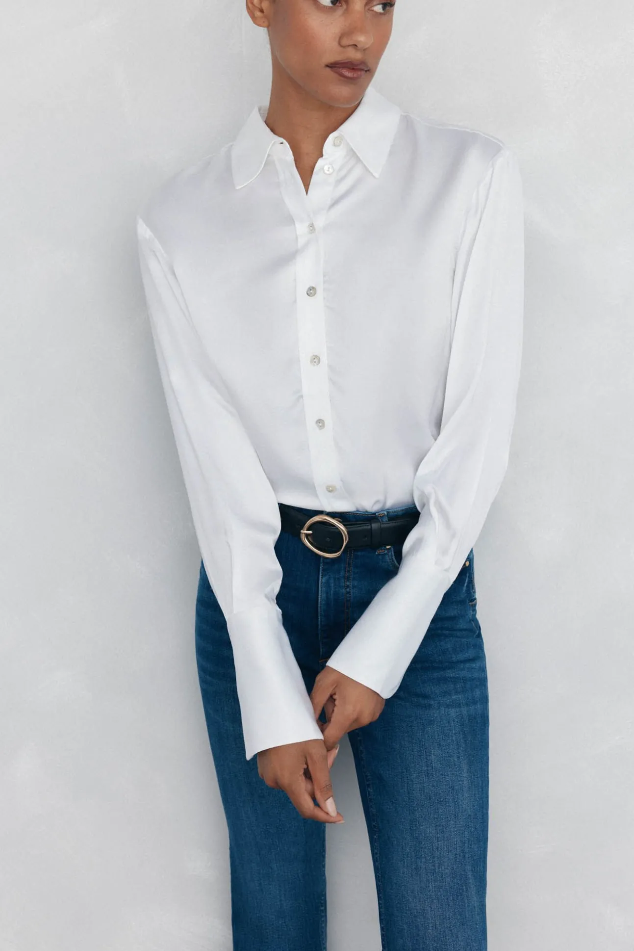 Camisa satén oversize
