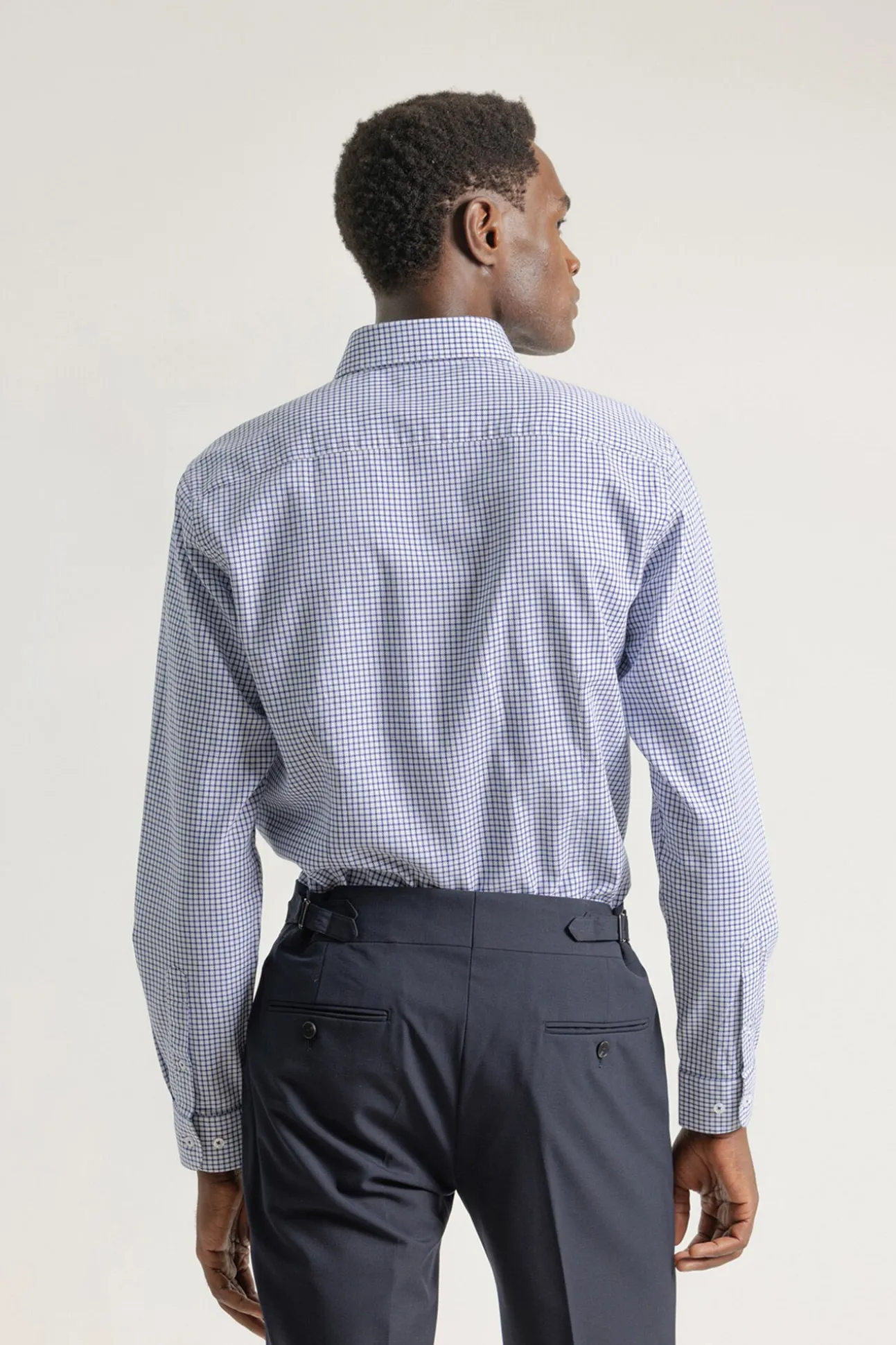 Camisa slim algodón cuadros