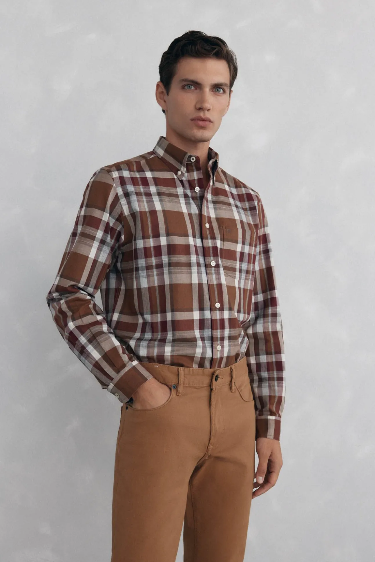 Camisa twill cuadros