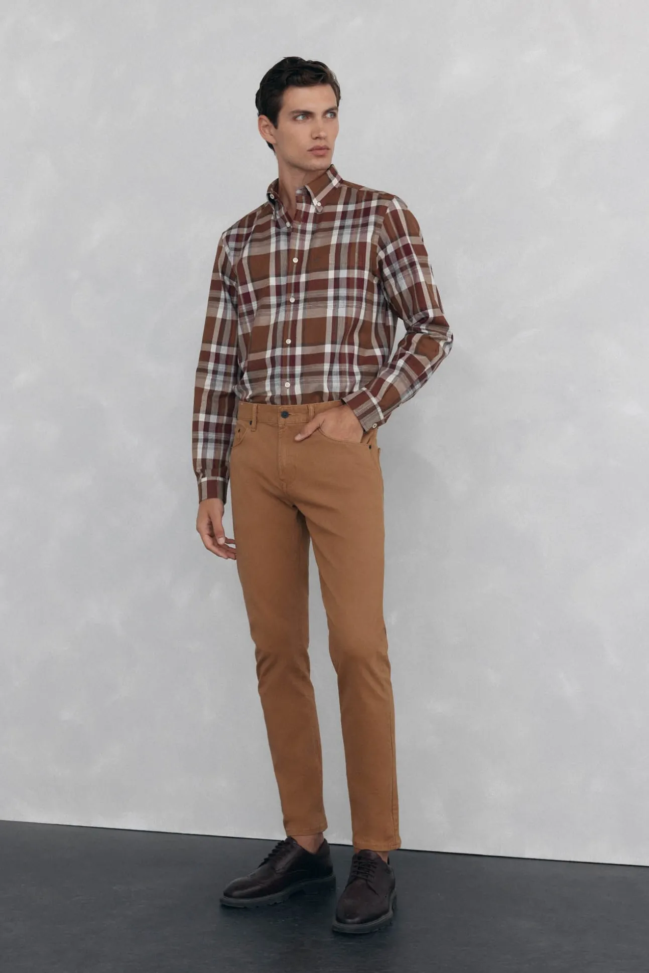 Camisa twill cuadros