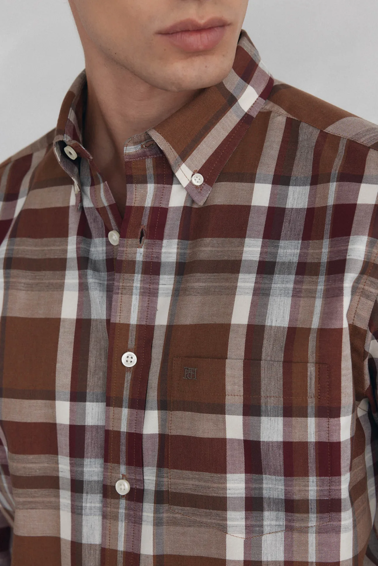 Camisa twill cuadros
