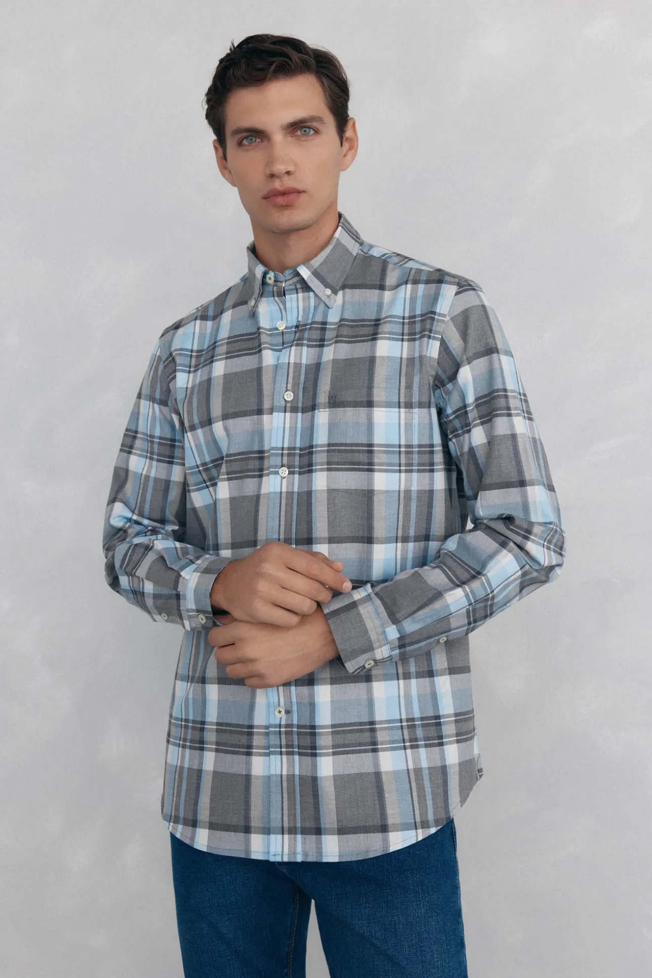 Camisa twill cuadros
