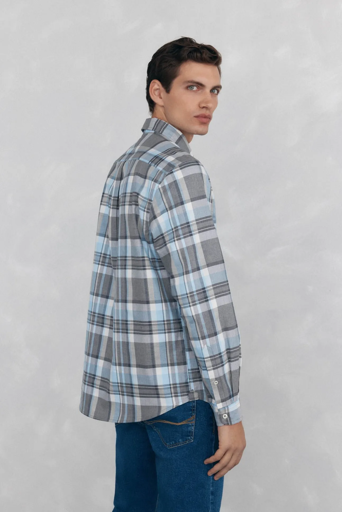 Camisa twill cuadros