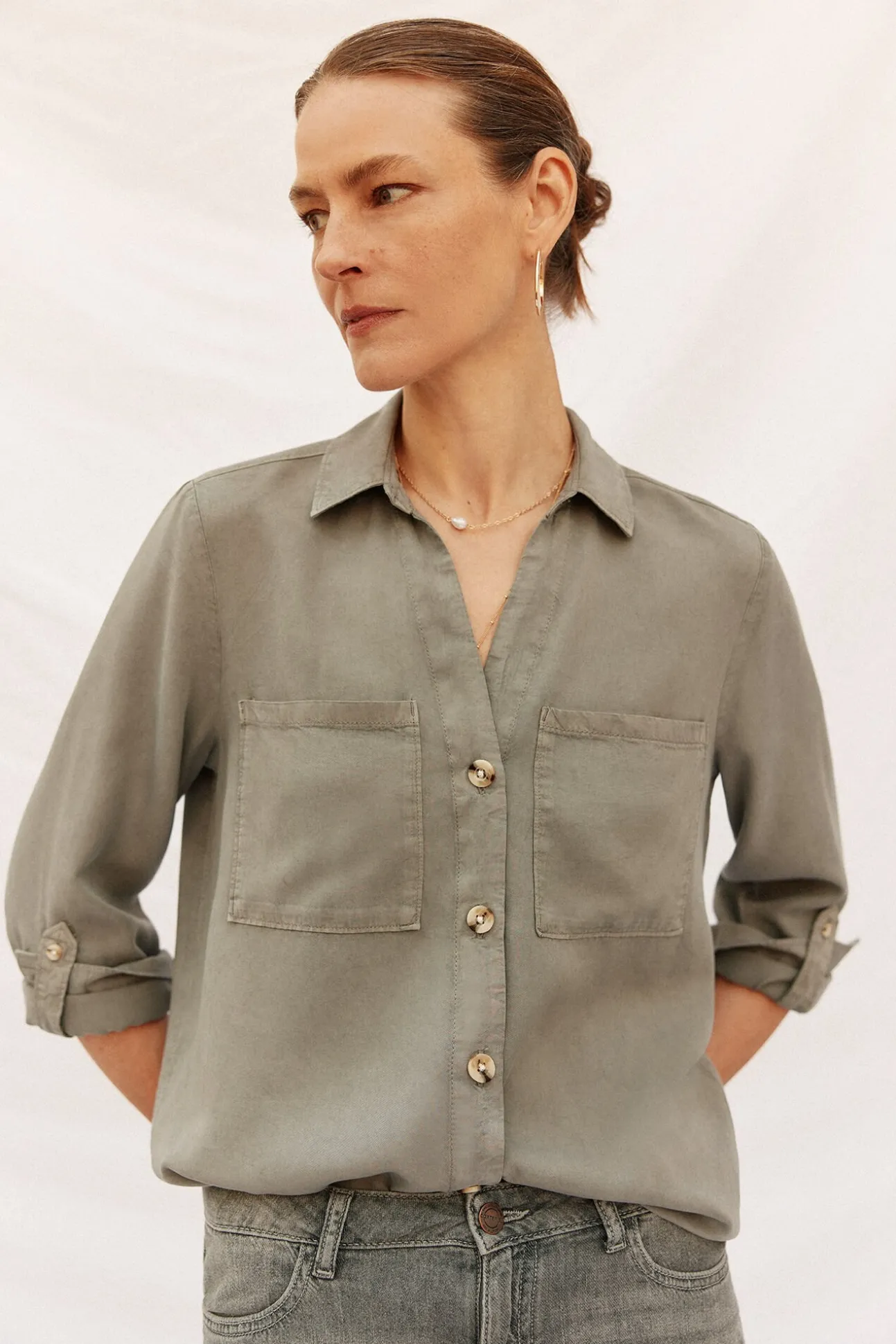 camisa vaquera tencel