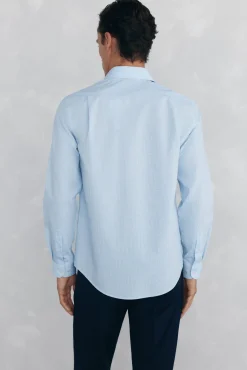 Camisa vestir cuadros non iron + antimanchas