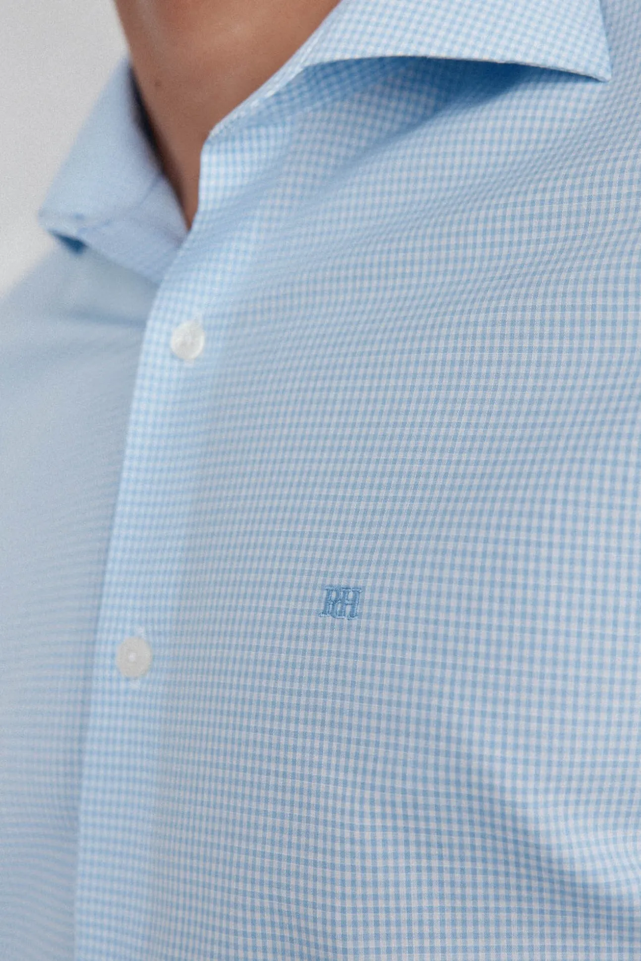 Camisa vestir cuadros non iron + antimanchas