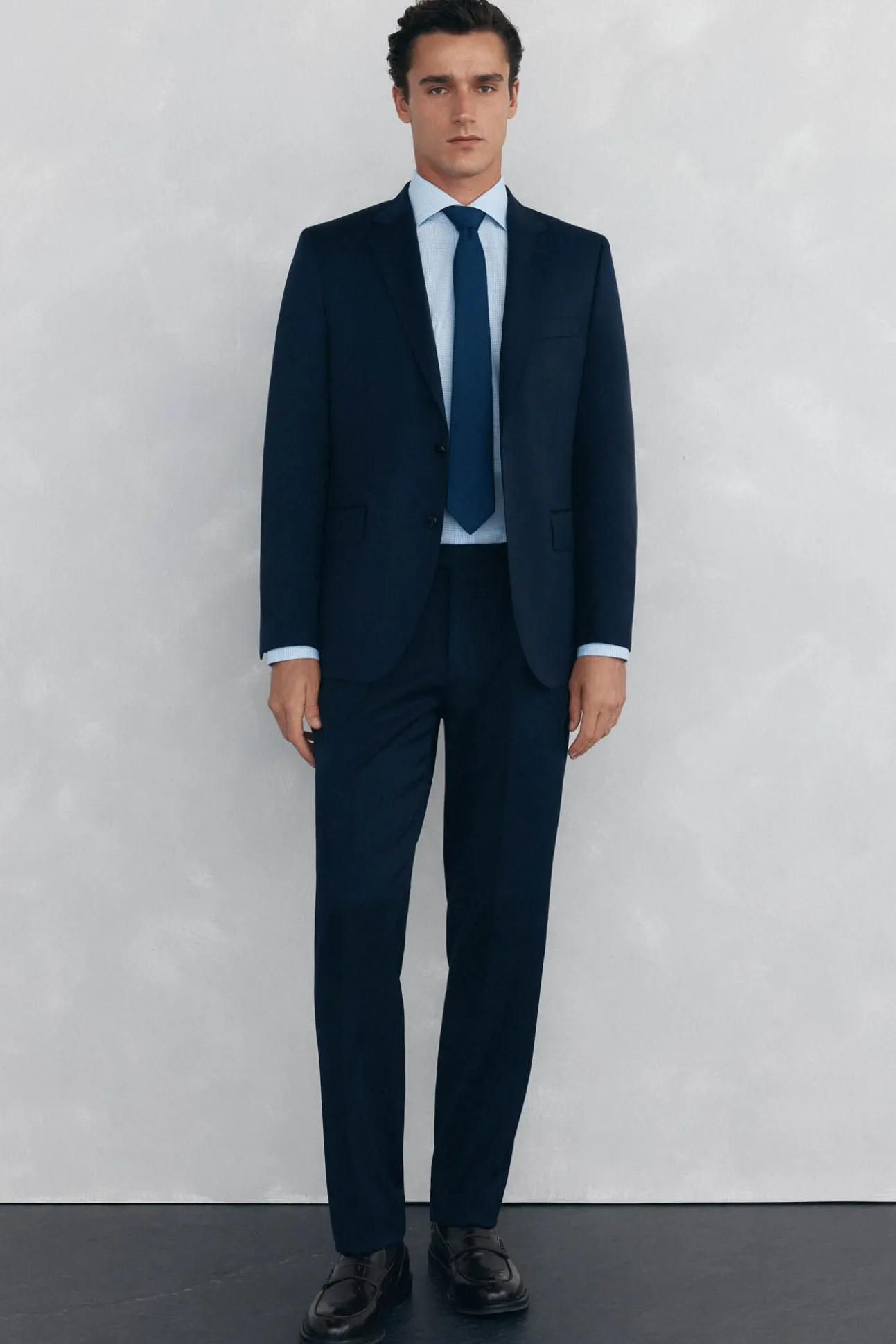 Camisa vestir cuadros non iron + antimanchas