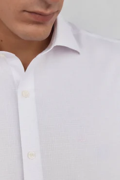 Camisa vestir cuadros non iron + antimanchas