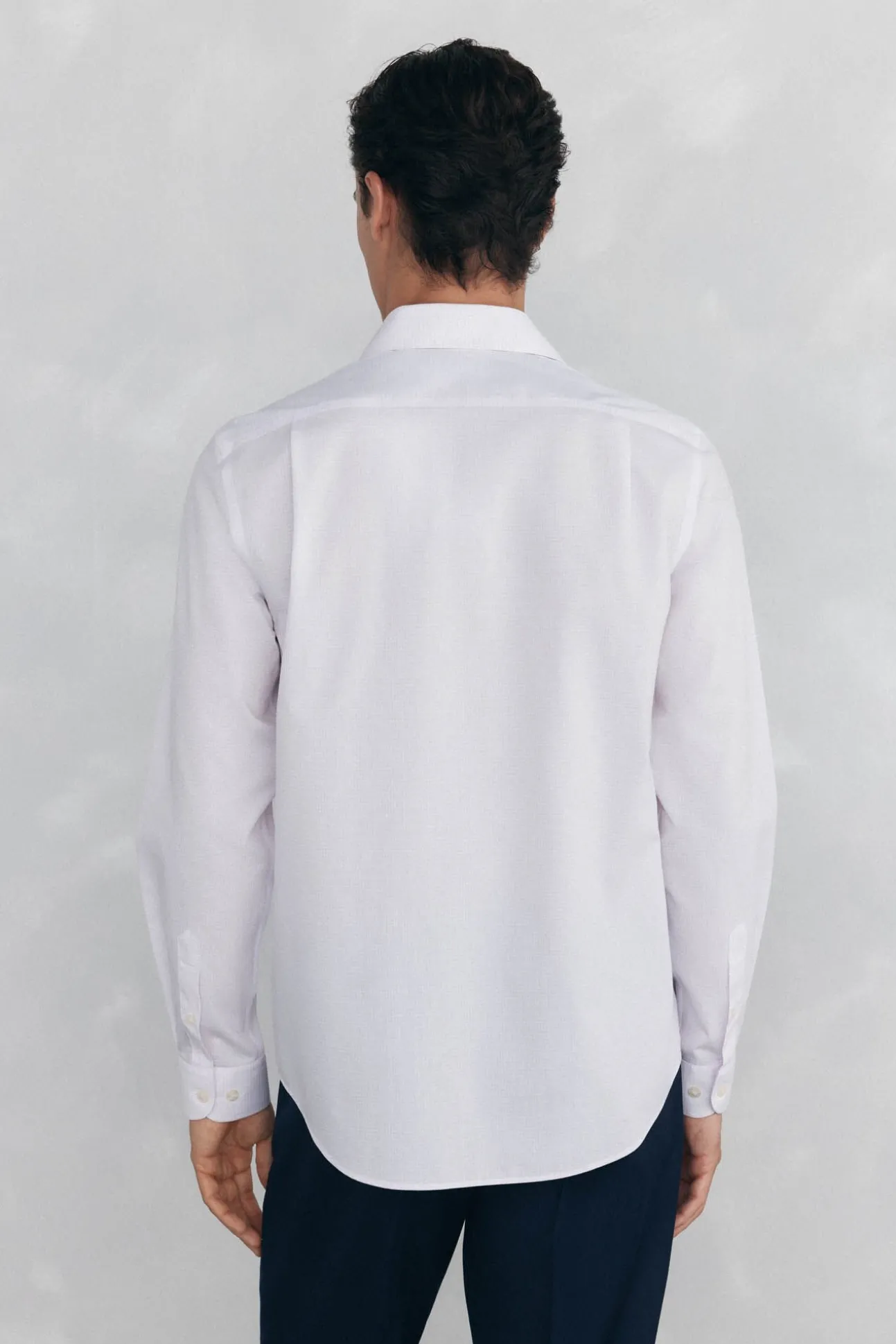 Camisa vestir cuadros non iron + antimanchas